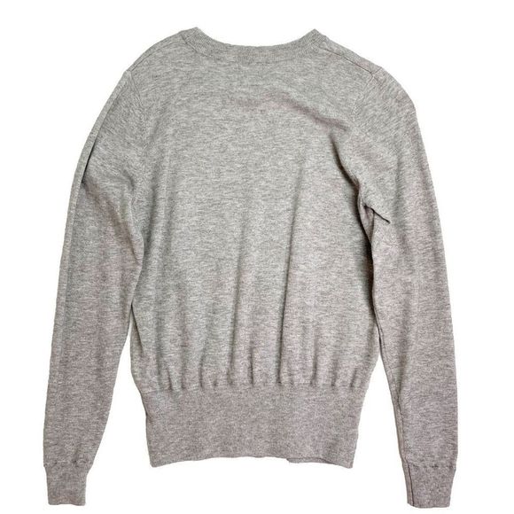 AQUA X Madeleine Thompson Thunderbolt Pullover Crew Sweater Heather Grey S NWT - Picture 2 of 7